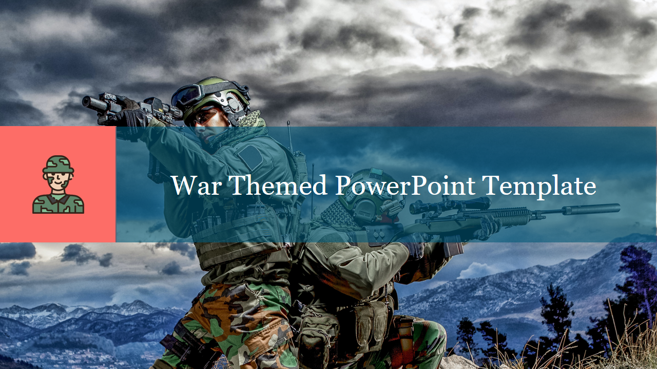 War Themed PowerPoint Presentation Template & Google Slides